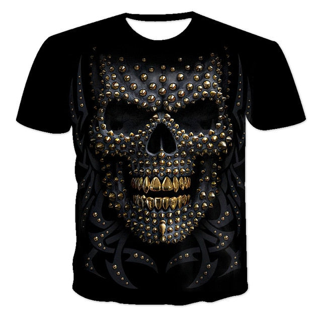Men clothes 2020 New Mens Summer Skull Print Men Short Sleeve T-shirt 3D print t Shirt Casual Breathable funny t shirts