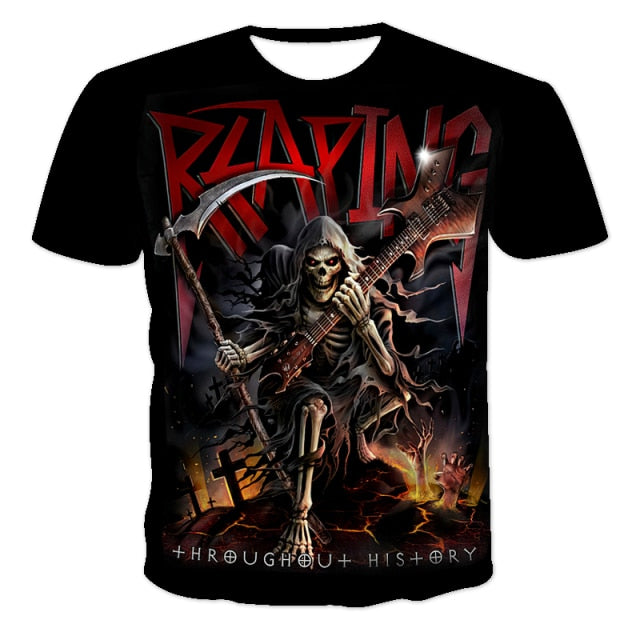 Men clothes 2020 New Mens Summer Skull Print Men Short Sleeve T-shirt 3D print t Shirt Casual Breathable funny t shirts