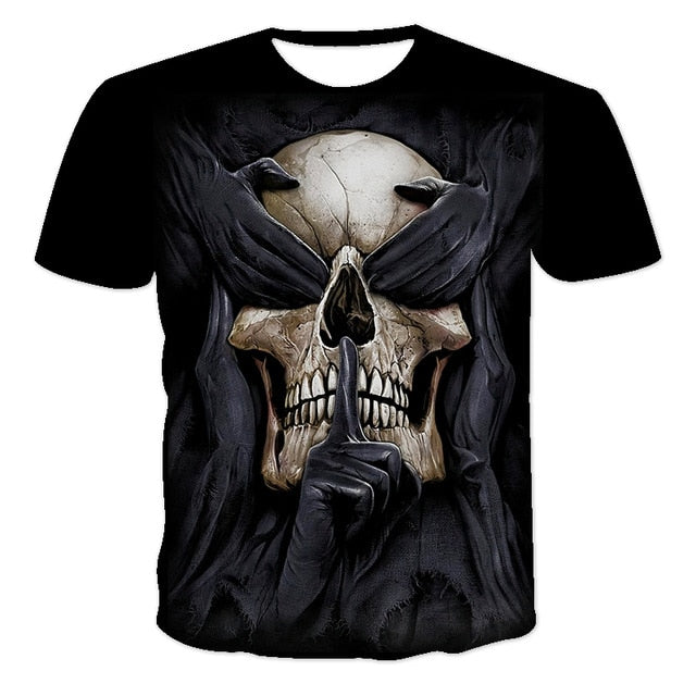 Men clothes 2020 New Mens Summer Skull Print Men Short Sleeve T-shirt 3D print t Shirt Casual Breathable funny t shirts