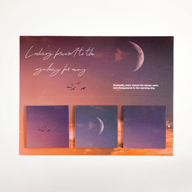 60 Sheets/pack Stars Moon Forest Theme Cute Memo Pad Stickers Decal Sticky Notes Scrapbooking Diy Kawaii Notepad Diary