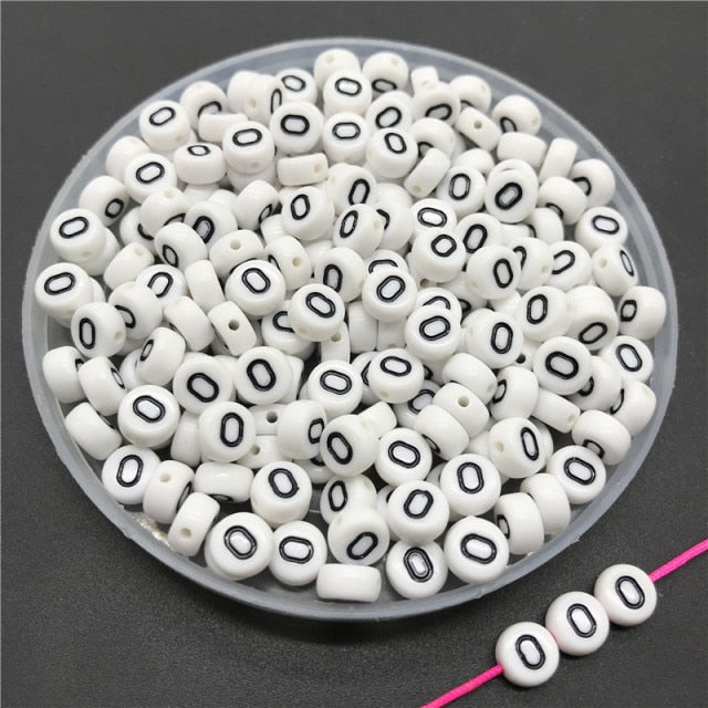 100pcs/lot 4x7mm Acrylic Spacer Beads Letter Beads Oval Alphabet Beads For Jewelry Making DIY Handmade Accessories