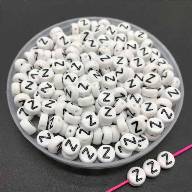 100pcs/lot 4x7mm Acrylic Spacer Beads Letter Beads Oval Alphabet Beads For Jewelry Making DIY Handmade Accessories