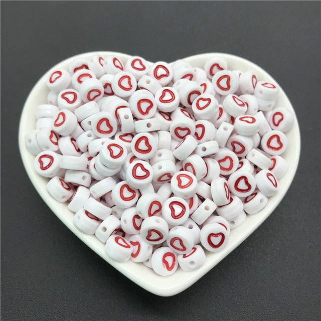 100pcs/lot 4x7mm Acrylic Spacer Beads Letter Beads Oval Alphabet Beads For Jewelry Making DIY Handmade Accessories