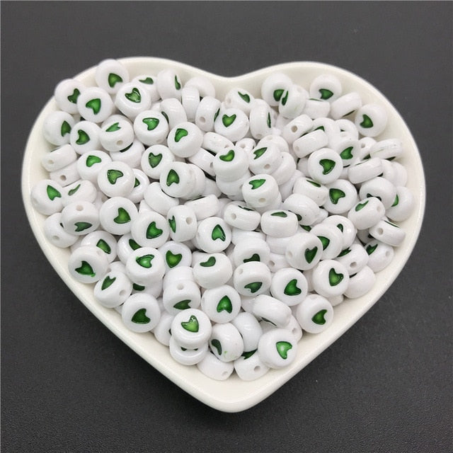 100pcs/lot 4x7mm Acrylic Spacer Beads Letter Beads Oval Alphabet Beads For Jewelry Making DIY Handmade Accessories