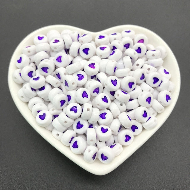 100pcs/lot 4x7mm Acrylic Spacer Beads Letter Beads Oval Alphabet Beads For Jewelry Making DIY Handmade Accessories