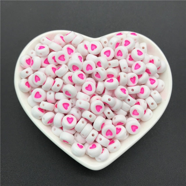 100pcs/lot 4x7mm Acrylic Spacer Beads Letter Beads Oval Alphabet Beads For Jewelry Making DIY Handmade Accessories