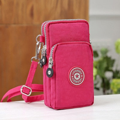 Small Shoulder Bags Nylon Women Mobile Phone Bags Mini Female Messenger Purse Lady Wallet New 2021