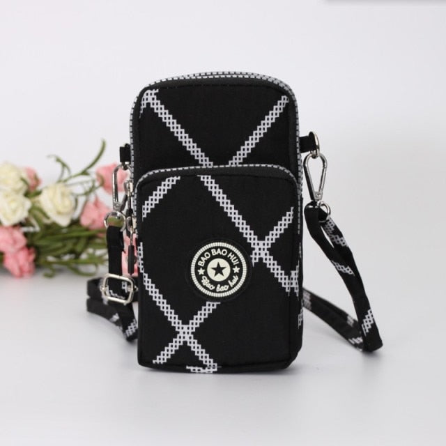 Small Shoulder Bags Nylon Women Mobile Phone Bags Mini Female Messenger Purse Lady Wallet New 2021