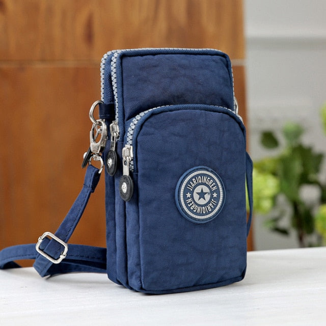 Small Shoulder Bags Nylon Women Mobile Phone Bags Mini Female Messenger Purse Lady Wallet New 2021