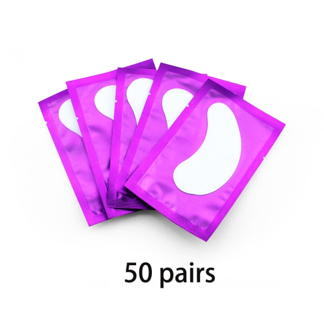 50/100 Pairs Eyelash Extension Paper Patches Lint Hydrating Lash Extension Pillow Sticker Under Eye Pads Eyelash Makeup Tools