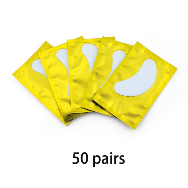 50/100 Pairs Eyelash Extension Paper Patches Lint Hydrating Lash Extension Pillow Sticker Under Eye Pads Eyelash Makeup Tools