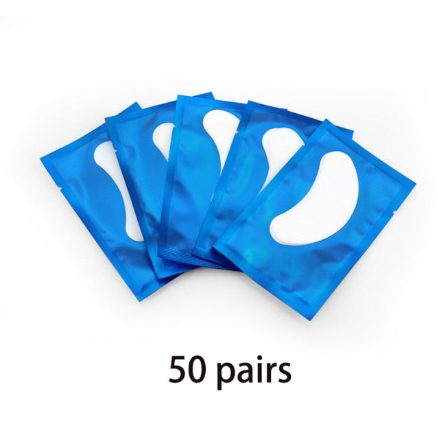50/100 Pairs Eyelash Extension Paper Patches Lint Hydrating Lash Extension Pillow Sticker Under Eye Pads Eyelash Makeup Tools