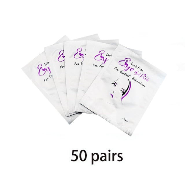 50/100 Pairs Eyelash Extension Paper Patches Lint Hydrating Lash Extension Pillow Sticker Under Eye Pads Eyelash Makeup Tools