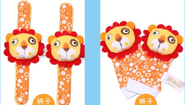 Cartoon Plush Socks Wrist Strap Rattles Baby Toys 0-12 Months Newborn Infant Kids Animal Sock Foot Finder Toy Gift Soft Rattle