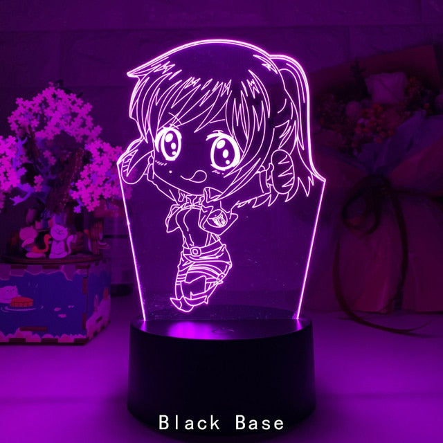 Acrylic Table Lamp Anime Attack on Titan for Home Room Decor Light Cool Kid Child Gift Captain Levi Ackerman Figure Night Lights