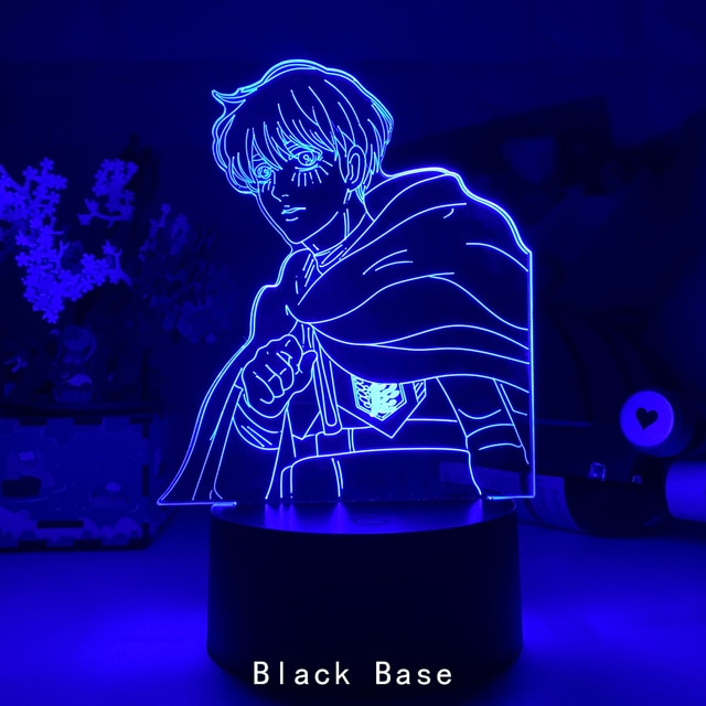 Acrylic Table Lamp Anime Attack on Titan for Home Room Decor Light Cool Kid Child Gift Captain Levi Ackerman Figure Night Lights