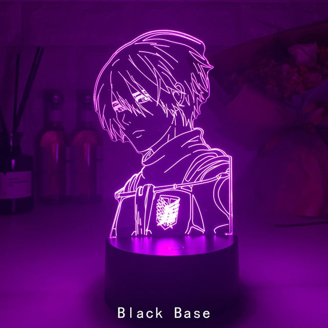 Acrylic Table Lamp Anime Attack on Titan for Home Room Decor Light Cool Kid Child Gift Captain Levi Ackerman Figure Night Lights