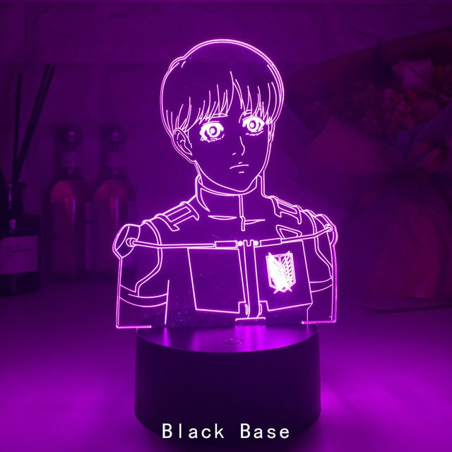 Acrylic Table Lamp Anime Attack on Titan for Home Room Decor Light Cool Kid Child Gift Captain Levi Ackerman Figure Night Lights