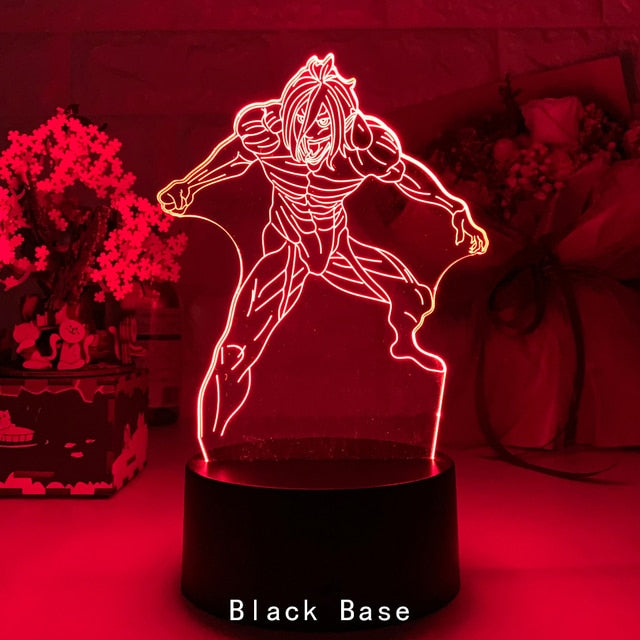 Acrylic Table Lamp Anime Attack on Titan for Home Room Decor Light Cool Kid Child Gift Captain Levi Ackerman Figure Night Lights