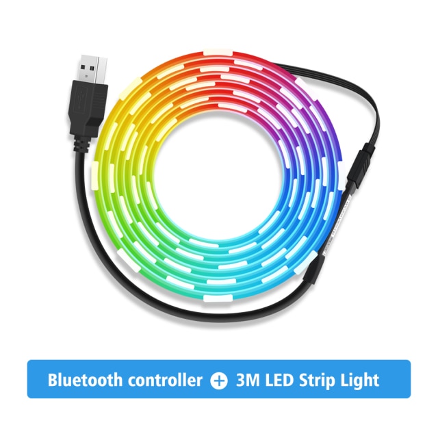 Led Strip Light USB Bluetooth APP 1M 2M 3M 4M 5M TV Backlight Screen Lighting Music Sync RGB Tape Lights For Room/living room