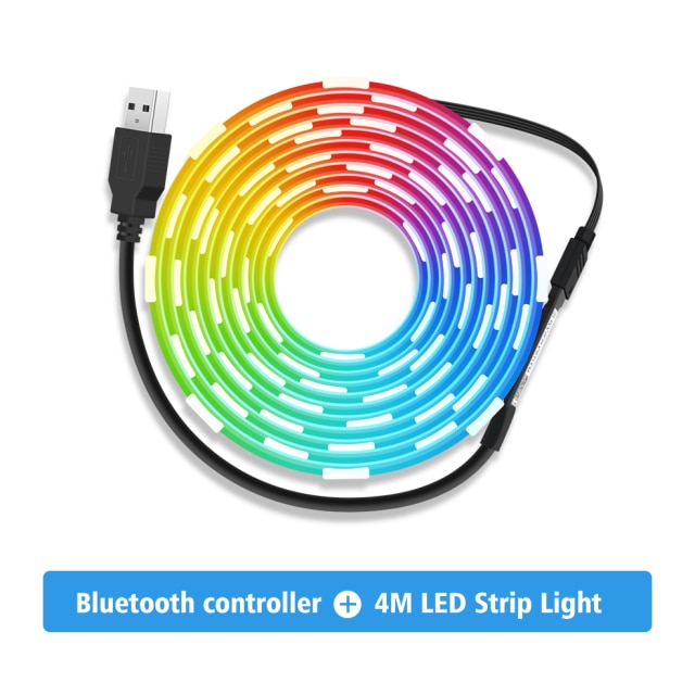 Led Strip Light USB Bluetooth APP 1M 2M 3M 4M 5M TV Backlight Screen Lighting Music Sync RGB Tape Lights For Room/living room