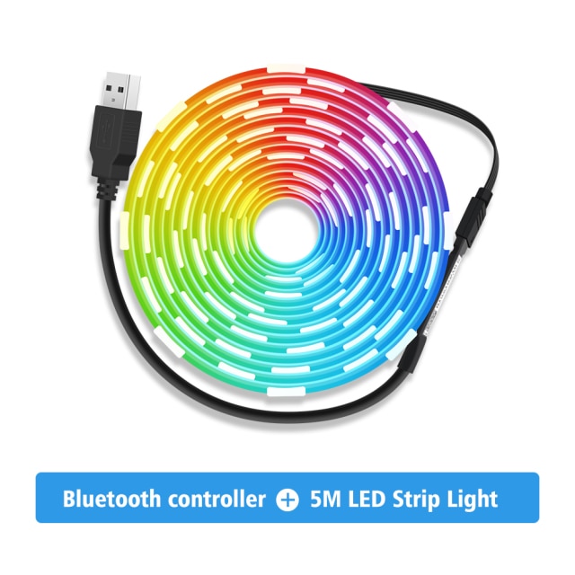 Led Strip Light USB Bluetooth APP 1M 2M 3M 4M 5M TV Backlight Screen Lighting Music Sync RGB Tape Lights For Room/living room