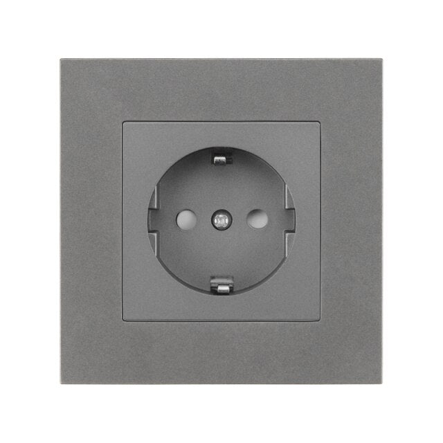 USB Plug Socket EU Standard Power Socket Double Wall Usb Socket Charger AC110V-250V 16A Crystal Glass Panel/Plastic Panel