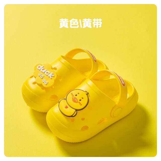 0-5Y Kids Mules & Clogs Summer Boys Girls Sandals Soft Flat Heel Cartoon Non-Slip Beach Slippers Children Garden Shoes C14