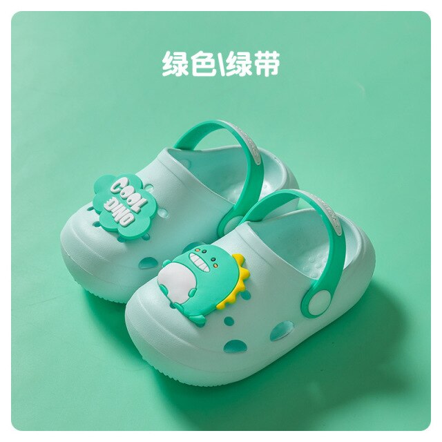 0-5Y Kids Mules & Clogs Summer Boys Girls Sandals Soft Flat Heel Cartoon Non-Slip Beach Slippers Children Garden Shoes C14