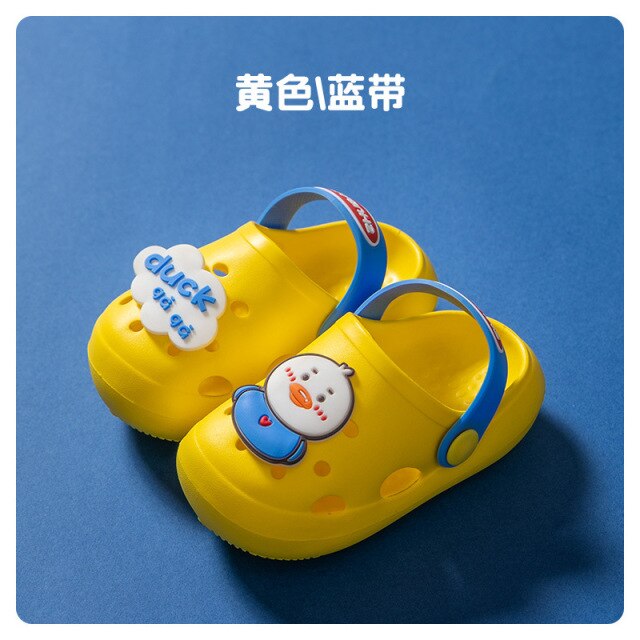 0-5Y Kids Mules & Clogs Summer Boys Girls Sandals Soft Flat Heel Cartoon Non-Slip Beach Slippers Children Garden Shoes C14