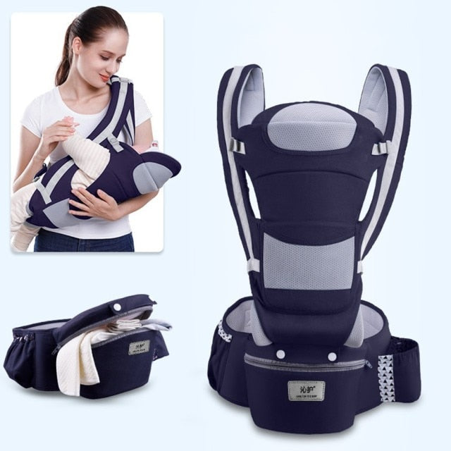0-48M Ergonomic Front Facing Baby Carrier Infant Baby Hipseat Carrier Front Facing Ergonomic Kangaroo Baby Wrap Sling Travel