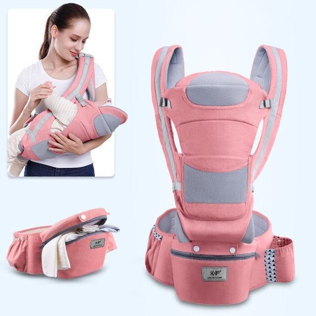 0-48M Ergonomic Front Facing Baby Carrier Infant Baby Hipseat Carrier Front Facing Ergonomic Kangaroo Baby Wrap Sling Travel