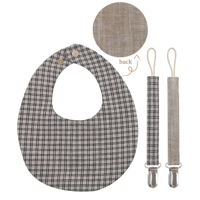 3Pcs Baby Headband Tassel Saliva Towel Floral Print Newborn Double Side Bibs Boys Girls Bandana Burp Cloths Feeding Smock Stuff