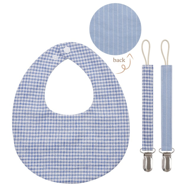 3Pcs Baby Headband Tassel Saliva Towel Floral Print Newborn Double Side Bibs Boys Girls Bandana Burp Cloths Feeding Smock Stuff