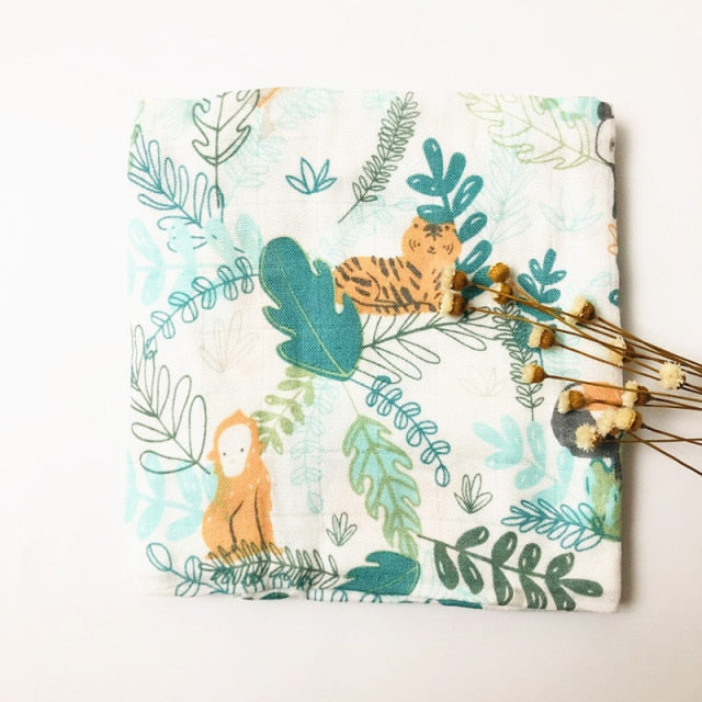 60*60cm Muslin Bamboo Cotton Baby Blanket Baby Newborn Blankets Newborn Swaddle Wrap Burp Cloths Towel Pielucha dropshipping