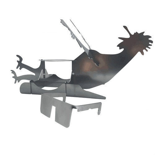 BBQ Chicken Stand Beer Funny American Motorcycle Stainless Steel Rack Tools Funny Roast Chicken Rack Grilling Roast Rack