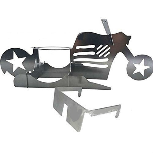 BBQ Chicken Stand Beer Funny American Motorcycle Stainless Steel Rack Tools Funny Roast Chicken Rack Grilling Roast Rack