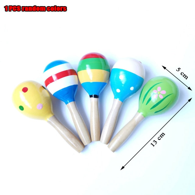 ASWJ Kids Montessori Wooden Toys Rainbow Block Kid Learning Toy Baby Music Rattles Graphic Colorful Wooden Block Educational Toy