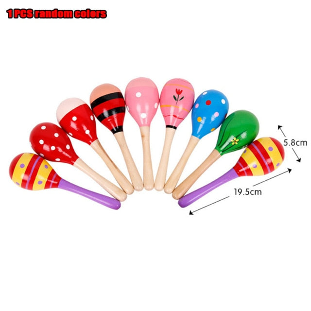 ASWJ Kids Montessori Wooden Toys Rainbow Block Kid Learning Toy Baby Music Rattles Graphic Colorful Wooden Block Educational Toy