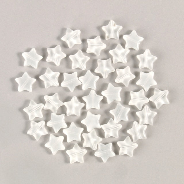 20PC/lot 8mm AB Color Star Beads Czech Glass Loose Spacer Beads for Jewelry Making Hairpin Handmade Diy Accessories