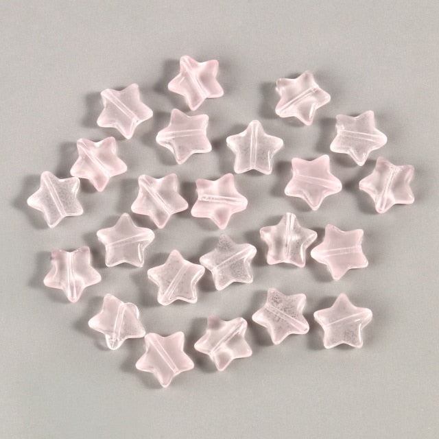 20PC/lot 8mm AB Color Star Beads Czech Glass Loose Spacer Beads for Jewelry Making Hairpin Handmade Diy Accessories