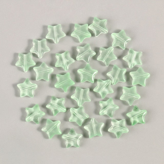 20PC/lot 8mm AB Color Star Beads Czech Glass Loose Spacer Beads for Jewelry Making Hairpin Handmade Diy Accessories