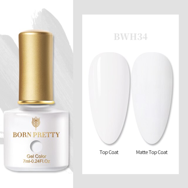 BORN PRETTY Nail Gel 6ml Eggshell Gel Nail Polish Transparent Gel & Special Black Material Nail Gel With Any Color Base