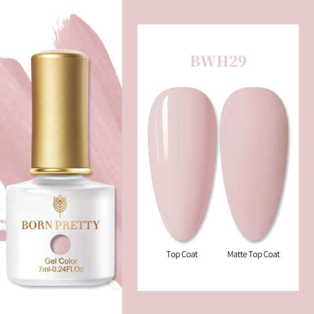 BORN PRETTY Nail Gel 6ml Eggshell Gel Nail Polish Transparent Gel & Special Black Material Nail Gel With Any Color Base