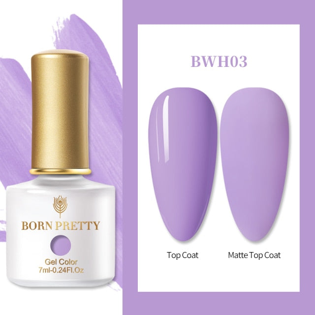 BORN PRETTY Nail Gel 6ml Eggshell Gel Nail Polish Transparent Gel & Special Black Material Nail Gel With Any Color Base