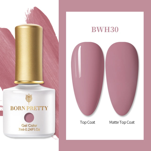 BORN PRETTY Nail Gel 6ml Eggshell Gel Nail Polish Transparent Gel & Special Black Material Nail Gel With Any Color Base