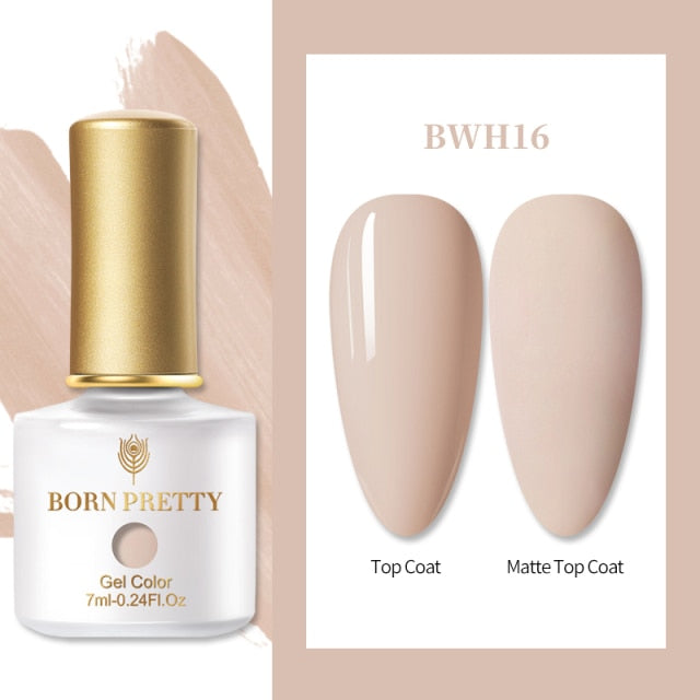 BORN PRETTY Nail Gel 6ml Eggshell Gel Nail Polish Transparent Gel & Special Black Material Nail Gel With Any Color Base