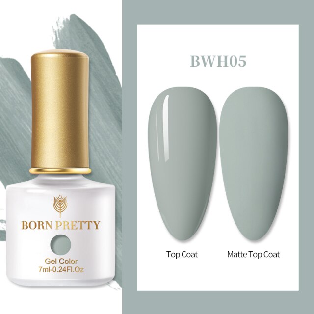 BORN PRETTY Nail Gel 6ml Eggshell Gel Nail Polish Transparent Gel & Special Black Material Nail Gel With Any Color Base