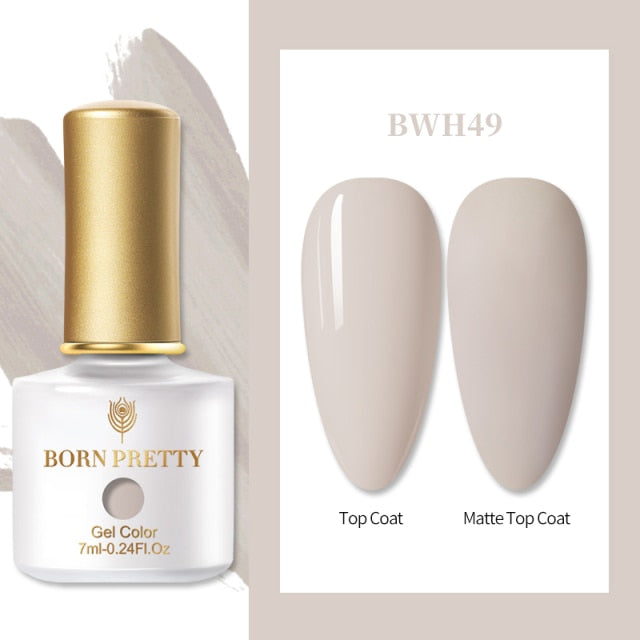 BORN PRETTY Nail Gel 6ml Eggshell Gel Nail Polish Transparent Gel & Special Black Material Nail Gel With Any Color Base