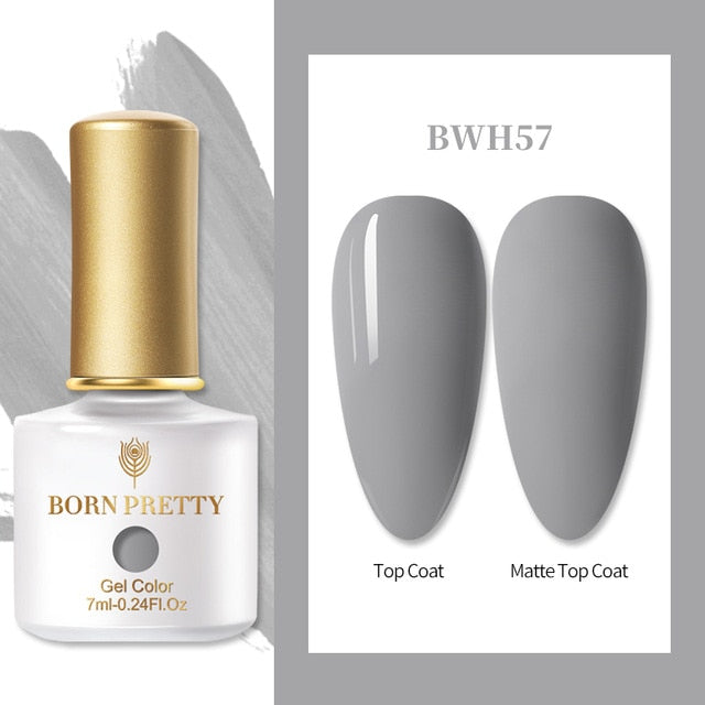 BORN PRETTY Nail Gel 6ml Eggshell Gel Nail Polish Transparent Gel & Special Black Material Nail Gel With Any Color Base